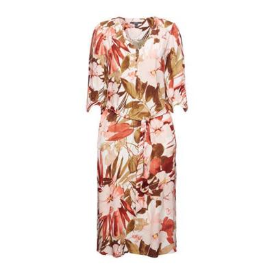ESPRIT Women Collection jurk met all over print en ceintuur roze