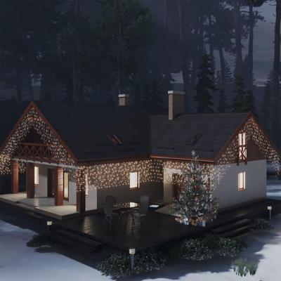 VidaXL Lichtgordijn met 400 led&apos;s en 8 functies 10 m warmwit