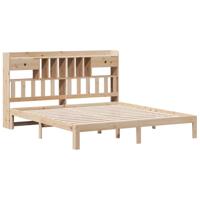 Bed met boekenkast zonder matras massief grenenhout 180x200 cm - thumbnail