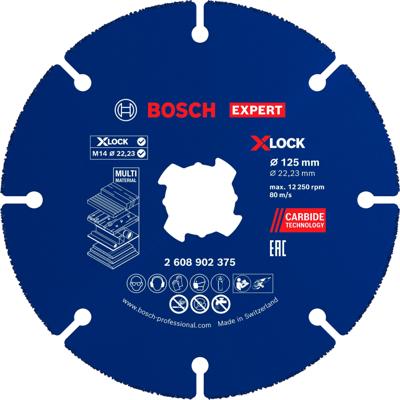 Bosch Accessoires EXPERT Carbide Multi Wheel X-LOCK Doorslijpschijf 125 mm | 22,23 mm - 2608902375 Bosch Accessoires EXPERT Carbide Multi Wheel X-LOCK Doorslijpschijf 125 mm | 22,23 mm - 2608902375