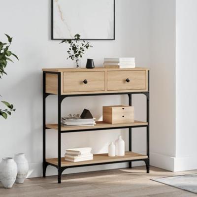 Wandtafel 72,5x25x75 cm bewerkt hout sonoma eikenkleurig