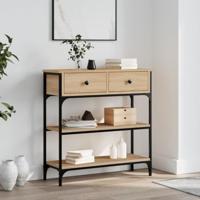 Wandtafel 72,5x25x75 cm bewerkt hout sonoma eikenkleurig - thumbnail