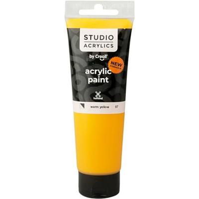 Creall Studio Acrylverf, semi-dekkend, warm yellow (07), 120 ml/ 1 fles Creall Studio Acrylverf, semi-dekkend, warm yellow (07), 120 ml/ 1 fles