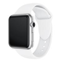 Dubbele klinknagels siliconen horloge Band voor Apple Watch serie 3 & 2 & 1 38mm (wit) - thumbnail