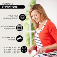 Conjunto de 3 frigideiras de 20, 24 e 28 cm em aço inoxidável Fackelmann Eterna - thumbnail