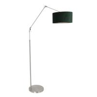 Steinhauer Vloer LeeslampPrestige Chic RVS met 40cm groen velourse kap - 8103ST - thumbnail
