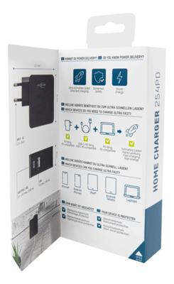 Ansmann Home Charger 247PD USB-oplader 45 W 1x USB-A, 1x USB-C USB PD Zwart Binnen Ansmann Home Charger 247PD USB-oplader 45 W 1x USB-A, 1x USB-C USB PD Zwart Binnen