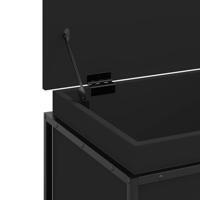 VidaXL Opbergbox met deksel 60x40x51,5 cm bewerkt hout zwart - thumbnail