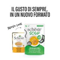 Schesir Cat Soup kip met wortel en pompoen natvoer kat (zakjes) 4 dozen (48 x 40g) - thumbnail