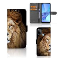 OPPO A53 | OPPO A53s | Telefoonhoesje | Met pasjeshouder | Leeuw - thumbnail