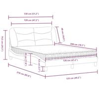 Bed met matras kunstleer zwart en wit 120x200 cm - thumbnail