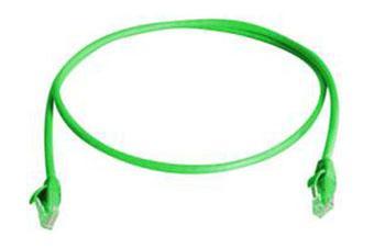 Telegärtner 100008049 RJ45 Netwerkkabel, patchkabel CAT 6 U/UTP 0.50 m Groen Vlambestendig, Halogeenvrij 1 stuk(s)