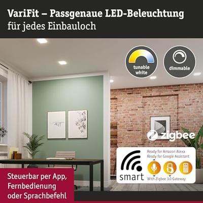 Paulmann 95385 Veluna VariFit LED-inbouwpaneel LED 17 W Satijn Paulmann 95385 Veluna VariFit LED-inbouwpaneel LED 17 W Satijn