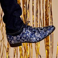 Blue Sky Flower Lureaux - Handgemaakte Nette Schoenen Voor Heren - thumbnail