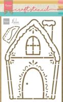 Marianne Design • craft stencils gingerbread house by marleen - thumbnail