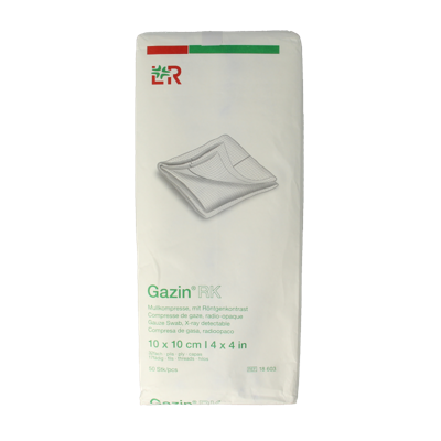 Gazin Gaaskompres 10 x 10 niet steriel 17draads 32L 50 Stuks