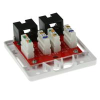 ACT FA6002 Modulair opbouwdoos unshielded 2-voudig CAT6 - thumbnail