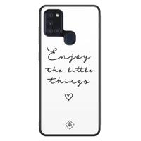 Samsung Galaxy A21s glazen hardcase - Enjoy life - thumbnail