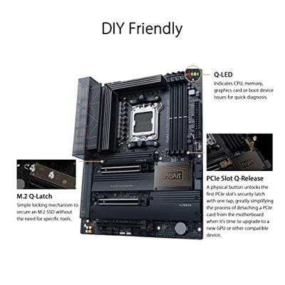 Asus ProArt X670E-CREATOR WIFI Moederbord Socket AMD AM5 Vormfactor ATX Moederbord chipset AMD® X670 Asus ProArt X670E-CREATOR WIFI Moederbord Socket AMD AM5 Vormfactor ATX Moederbord chipset AMD® X670