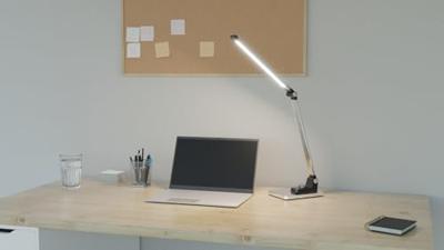 Hansa bureaulamp Breeze, LED, zilver Hansa bureaulamp Breeze, LED, zilver