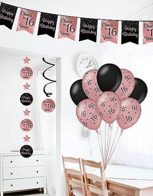 Verjaardagsslinger Vaandel 30 Jaar Roze/Zwart (6m)