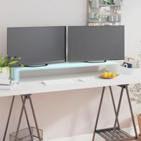 VidaXL Tv-meubel/monitorverhoger 110x30x13 cm glas groen - thumbnail