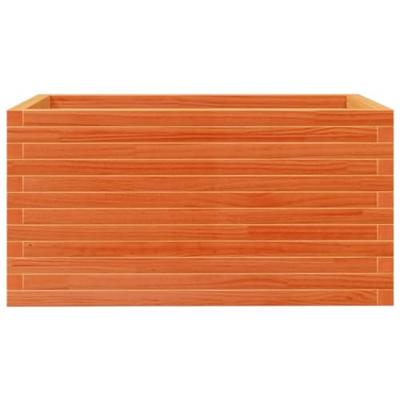 Plantenbak 90x60x45,5 cm massief grenenhout wasbruin