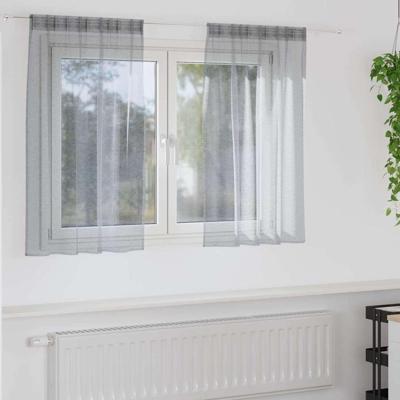 VidaXL Voile gordijn 2 pcs donkergrijs 140 x 140 cm polyester