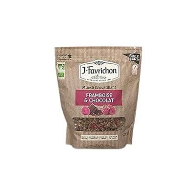 Favrichon Framboos & chocolade crunchy muesli 375 Gram