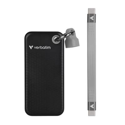 Verbatim Pocket 1 TB Externe SSD harde schijf USB-C 3.2 Gen 2 Zwart, Grijs 32190