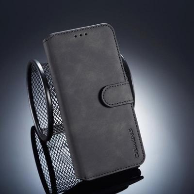DG. MING Retro olie kant horizontale Flip Case voor Huawei P20 met houder & kaartsleuven & portemonnee (zwart)