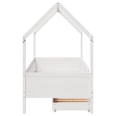 Kinderbedframe met lades 90x190 cm massief grenenhout