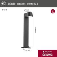 Paulmann 94715 Capea 2200K Wegverlichting LED 6 W Zwart - thumbnail