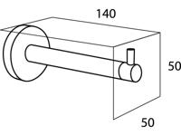 Tiger Reserve Toiletrolhouder Boston Muur RVS - thumbnail