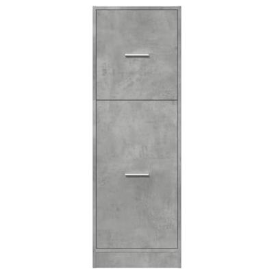 Apothekerskast 40x41x118 cm bewerkt hout betongrijs - thumbnail