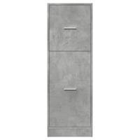 Apothekerskast 40x41x118 cm bewerkt hout betongrijs - thumbnail