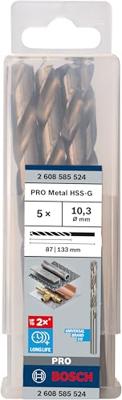 Bosch Accessoires Metaalboren HSS-G, Standard 10,3 x 87 x 133 mm 5st - 2608585524
