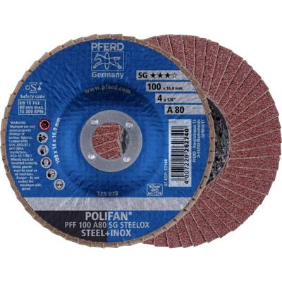 PFERD TOOLS 67608100 PFF 100 A 80 SG STEELOX/16,0 Lamellenschijf Diameter 100 mm Boordiameter 16 mm RVS, Staal 10 stuk(s)
