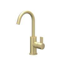 Wastafelkraan IVY Pact Draaibare Uitloop Coldstart Geborsteld Mat Goud PVD IVY - thumbnail