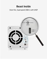 TERRAMASTER D2-310 USB Type C Externe harde schijf RAID-behuizing USB3.1 (Gen1, 5Gbps) 2-Bay RAID-opslagondersteuning RAID 0/1/ Single (schijfloos) - thumbnail