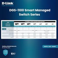 D-Link DGS-1100-05PDV2 Netwerk switch 5 poorten PoE-functie - thumbnail