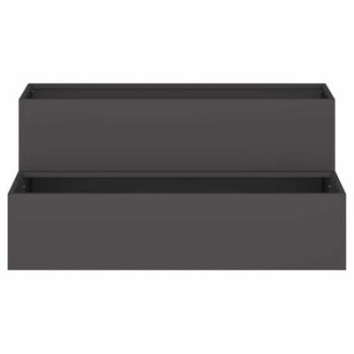 Tuin Bloempot Zwart 100 x 60 x 45 cm Staal