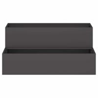 Tuin Bloempot Zwart 100 x 60 x 45 cm Staal - thumbnail