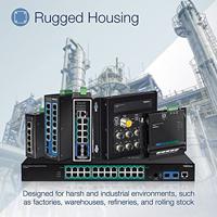 TRENDnet TI-PG80 8-poorts Geharde Industriële Gigabit PoE+ DIN-Rail Switch - thumbnail