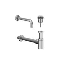 IVY Fonteinset - wand model - inkortbaar - always open plug - Chroom 6901431 - thumbnail