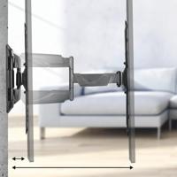 Hama TV-Muurbeugel Volledige Flexibel voor Beeldscherm 81-165 cm Zwart - thumbnail