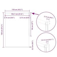 VidaXL Rolgordijn verduisterend 110x130 cm stofbreedte 105,7 cm blauw - thumbnail