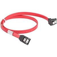 Lanberg CA-SASA-13CU-0050-R Sata Data III stekker (7pol) naar Sata III met schuine bus (7-pin) kabel met metalen klemmen, 50 cm rood - thumbnail