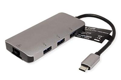 ROLINE USB Type C naar Gigabit Ethernet Converter + Hub 3x