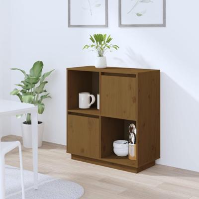 Dressoir 74x35x80 cm massief grenenhout honingbruin